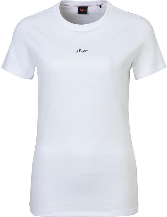 Boss Orange T-shirt met labelstitching model 'Elogo'