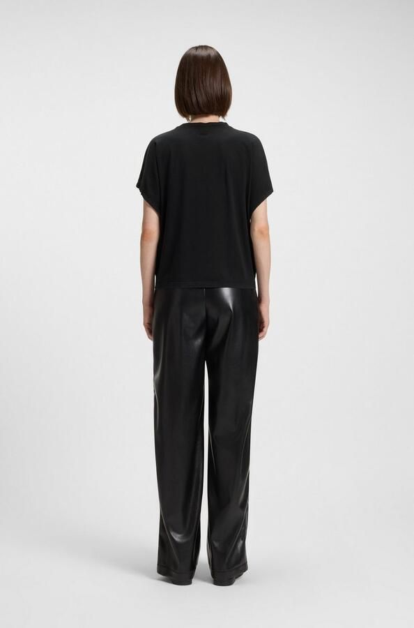 Boss Orange T-shirt Emason Hotfix Premium Damesmode Oversized fit met ronde hals glitterapplicatie - Foto 5