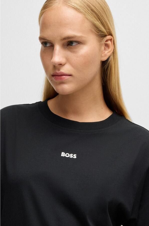 Boss Orange Oversized T-shirt met labelprint model 'Enis' - Foto 3