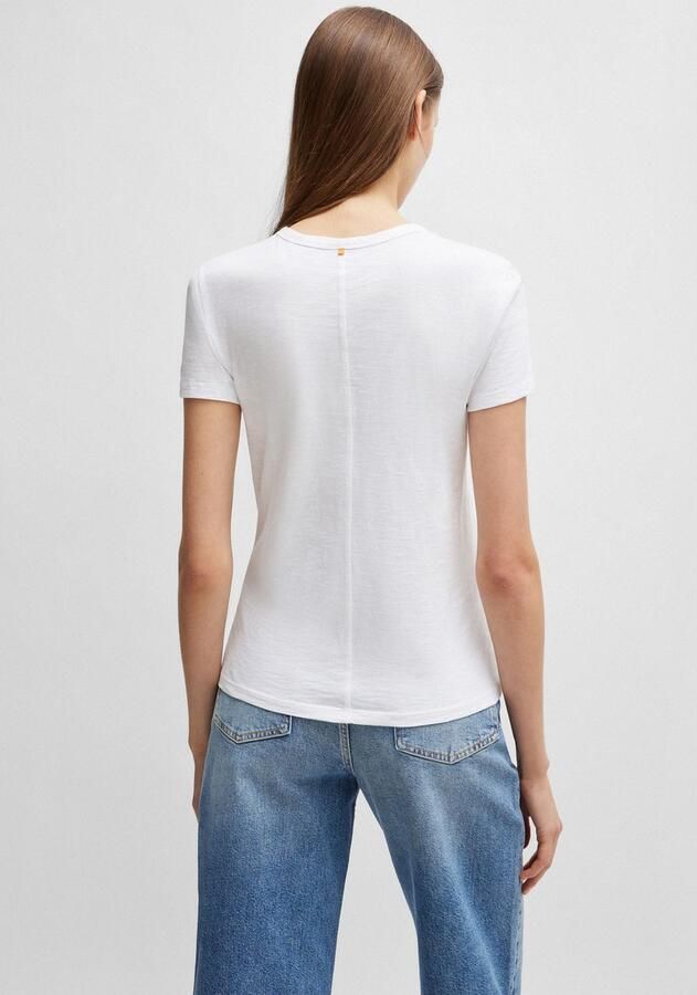 Boss Orange T-shirt met geribde ronde hals model 'Esla' - Foto 10