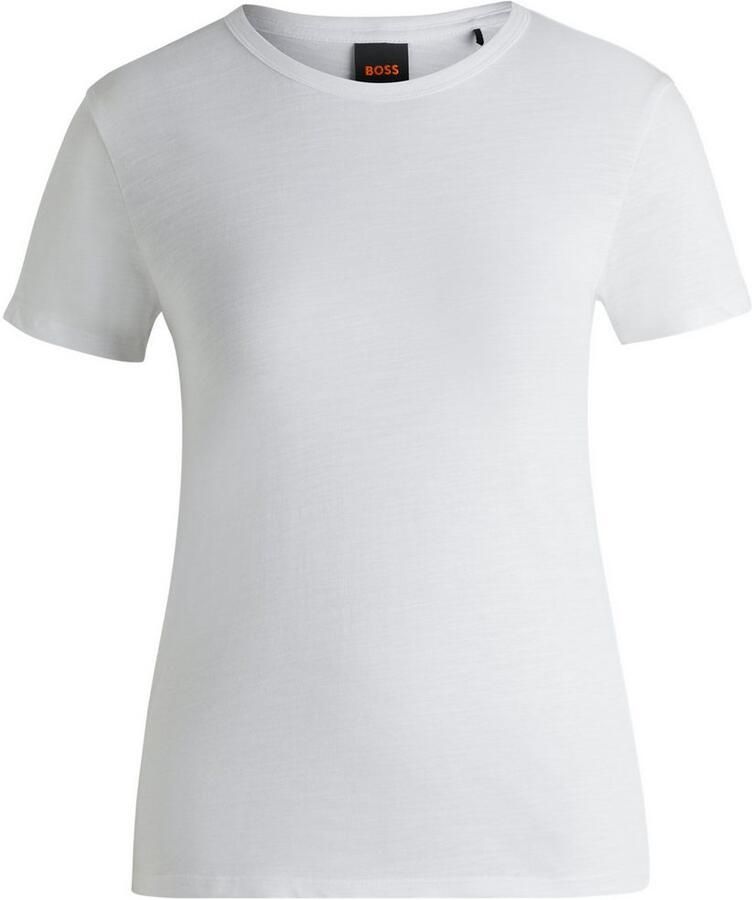 Boss Orange T-shirt met geribde ronde hals model 'Esla' - Foto 2