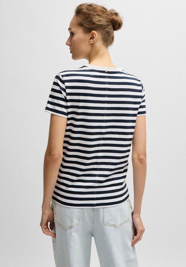 Boss Orange T-shirt Esla Striped Premium Damesmode Premium damesmode in gestreept ontwerp - Foto 4