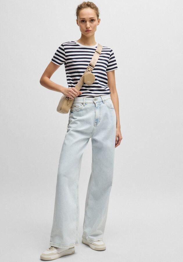 Boss Orange T-shirt Esla Striped Premium Damesmode Premium damesmode in gestreept ontwerp - Foto 5