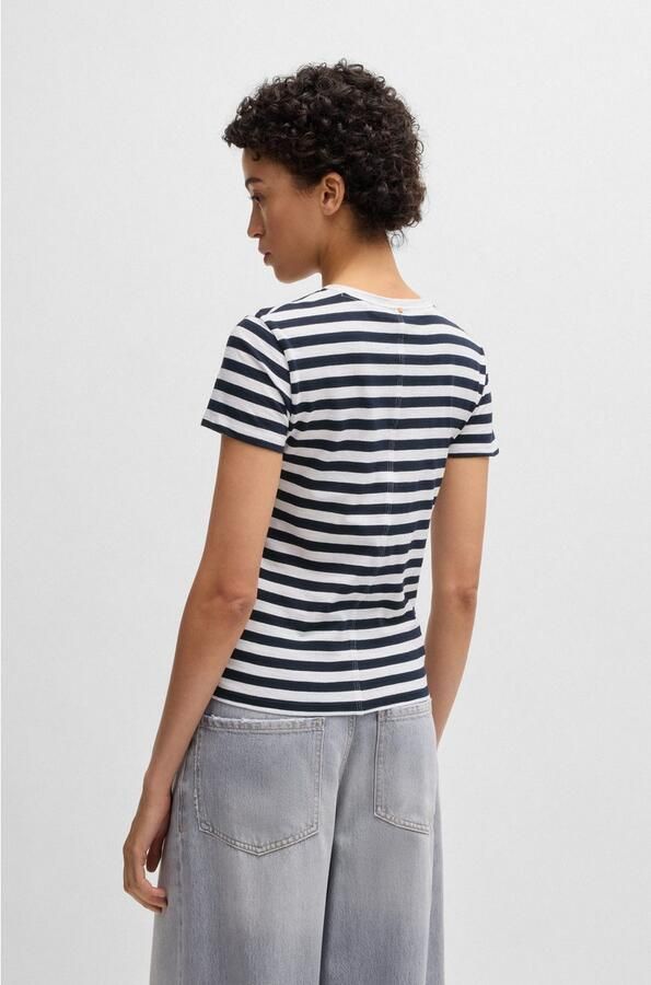 Boss Orange T-shirt Esla Striped Premium Damesmode Premium damesmode in gestreept ontwerp - Foto 6