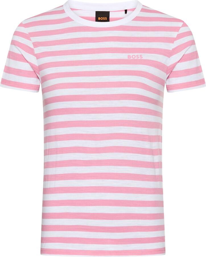 Boss Orange T-shirt Esla Striped Premium Damesmode Premium damesmode in gestreept ontwerp