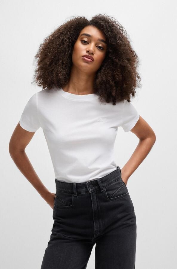 Boss Orange T-shirt met labelstitching model 'Esogo' - Foto 6