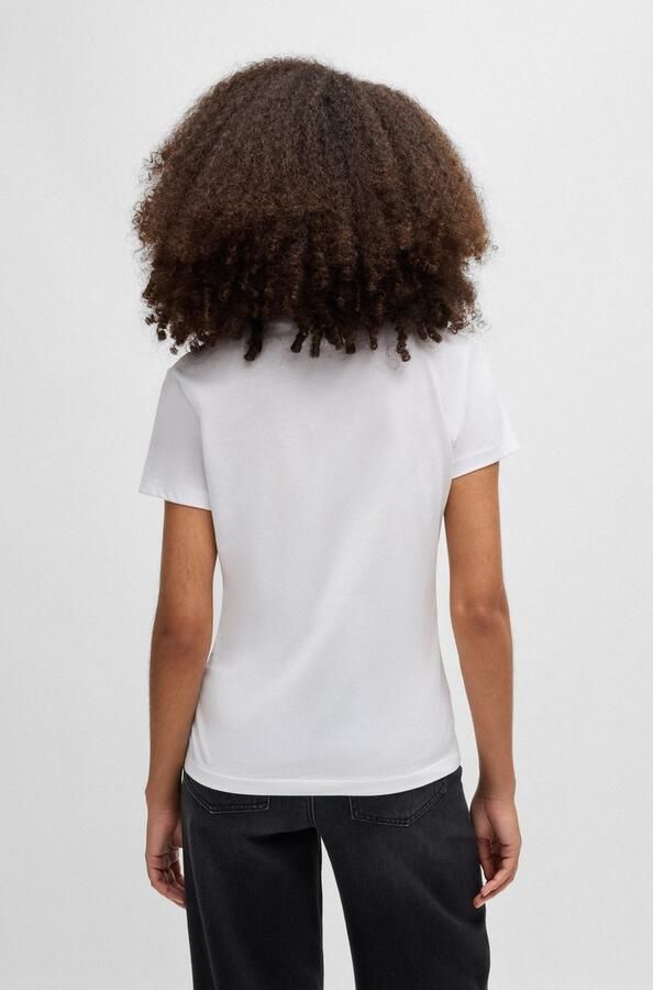 Boss Orange T-shirt met labelstitching model 'Esogo' - Foto 4