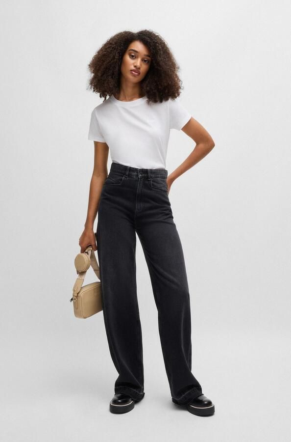 Boss Orange T-shirt met labelstitching model 'Esogo' - Foto 5