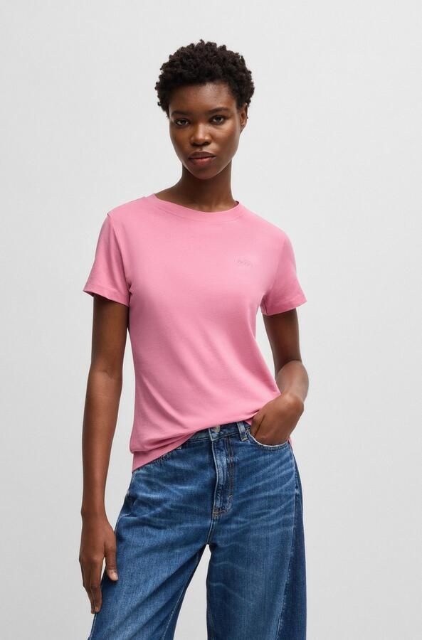 Boss Orange T-shirt met labelstitching model 'Esogo' - Foto 7