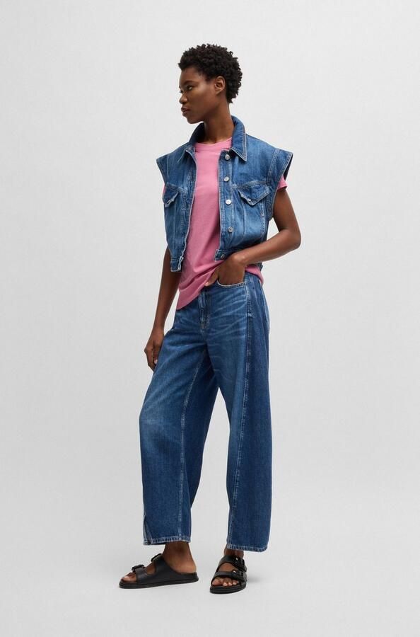 Boss Orange T-shirt met labelstitching model 'Esogo' - Foto 6