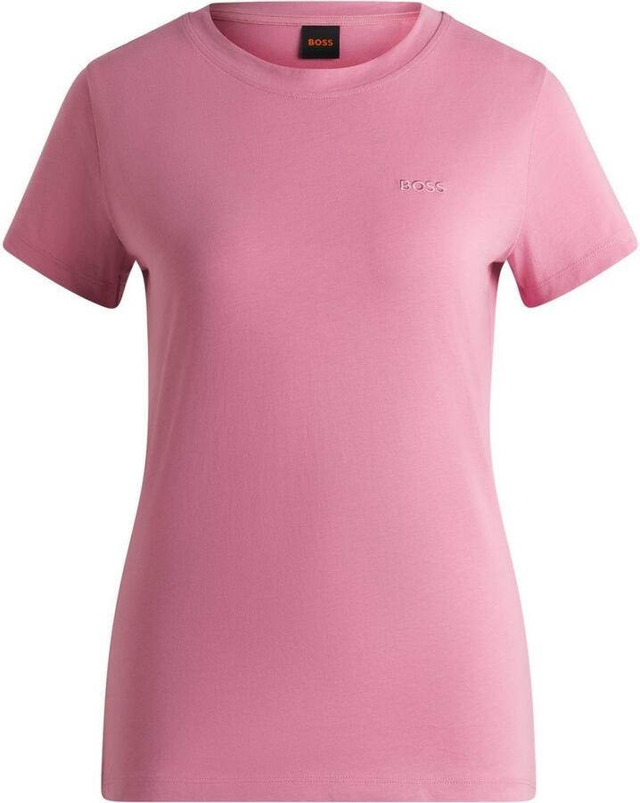 Boss Orange T-shirt met labelstitching model 'Esogo' - Foto 3