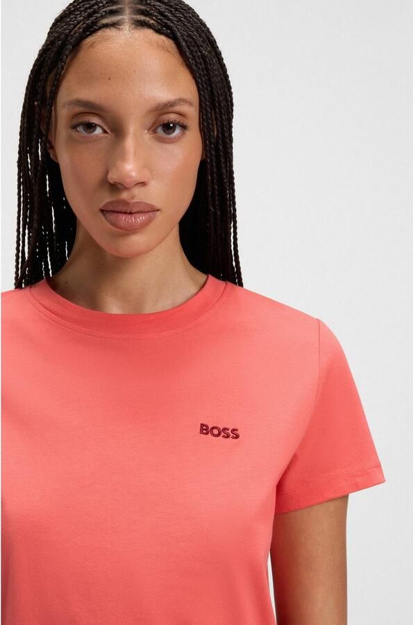 Boss Orange Slim fit T-shirt van puur katoen model 'ESOGO' - Foto 3