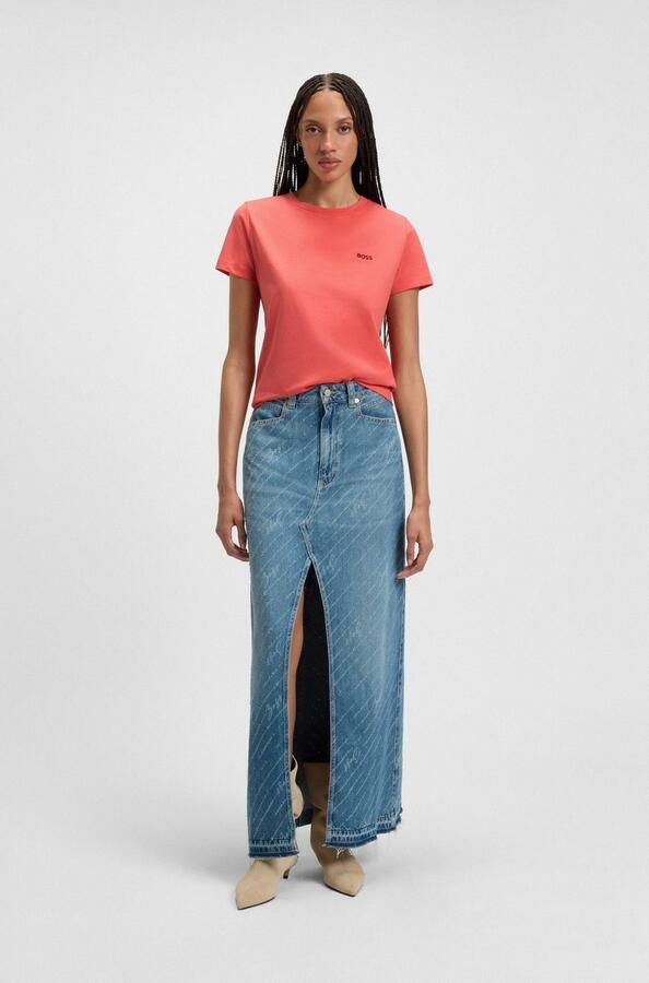 Boss Orange Slim fit T-shirt van puur katoen model 'ESOGO' - Foto 4