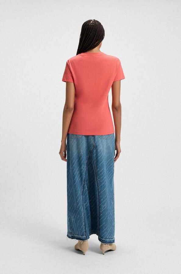 Boss Orange Slim fit T-shirt van puur katoen model 'ESOGO' - Foto 5