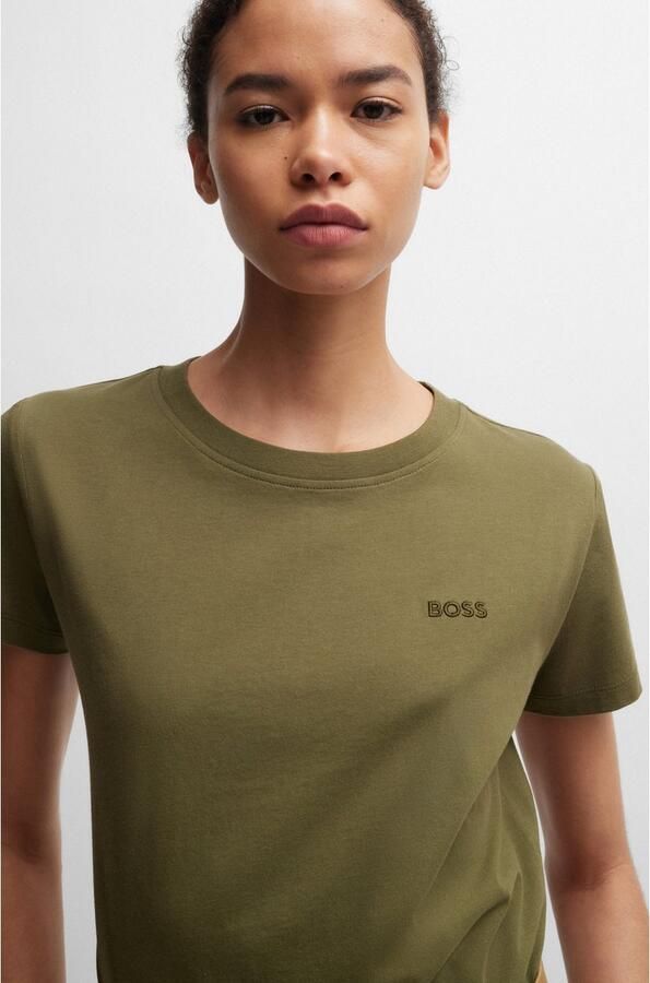 Boss Orange Regular fit T-shirt van puur katoen model 'ESOGO' - Foto 2