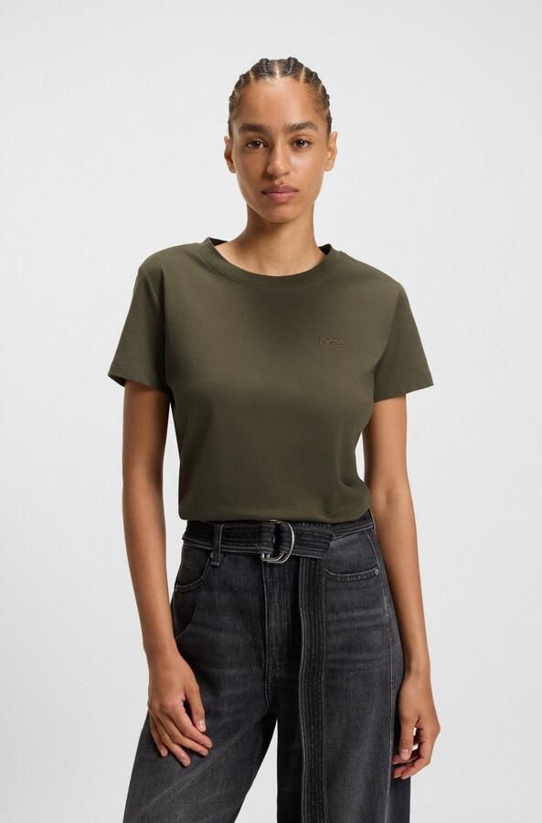 Boss Orange Regular fit T-shirt van puur katoen model 'ESOGO' - Foto 8