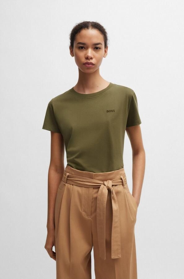 Boss Orange Regular fit T-shirt van puur katoen model 'ESOGO' - Foto 5