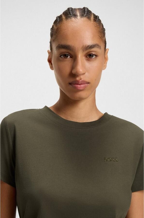 Boss Orange Regular fit T-shirt van puur katoen model 'ESOGO' - Foto 3