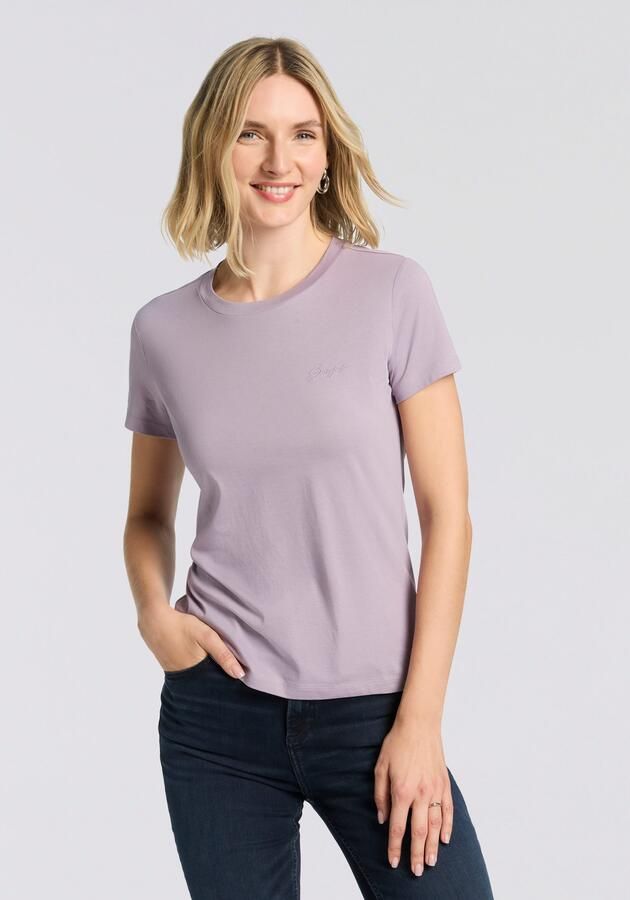 Boss Orange T-shirt Esogo Premium Damesmode met ronde hals stras applicatie - Foto 4