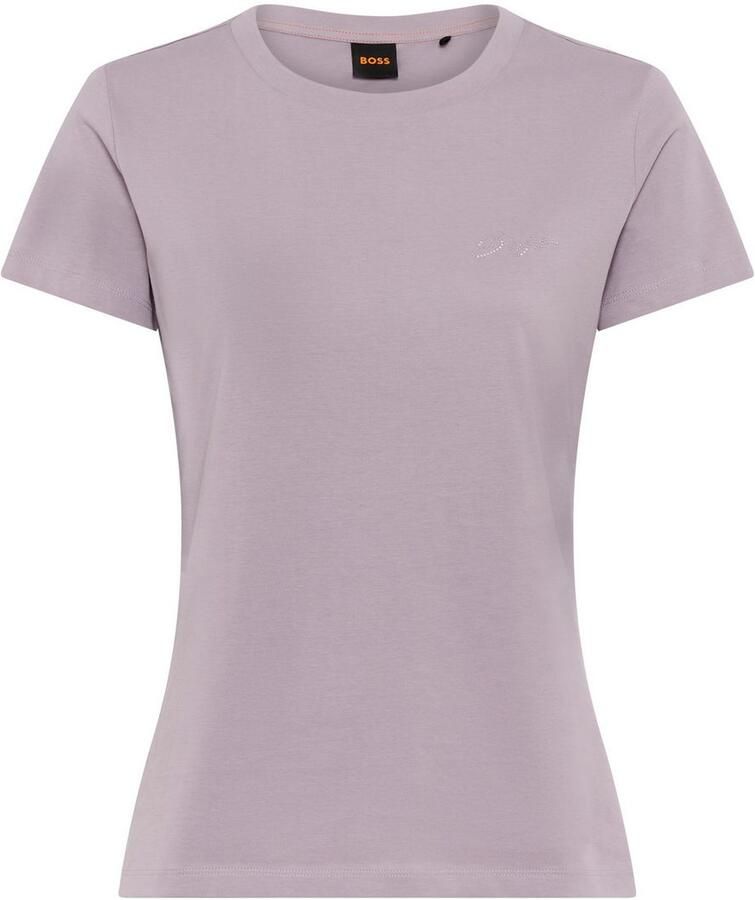 Boss Orange T-shirt Esogo Premium Damesmode met ronde hals stras applicatie