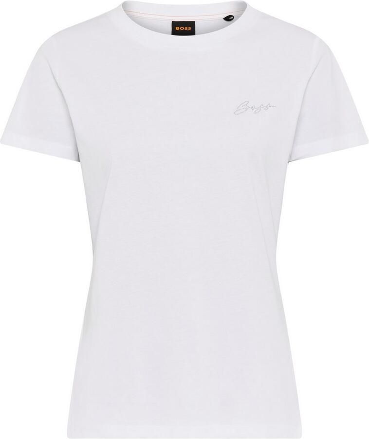 Boss Orange T-shirt Esogo Premium Damesmode met ronde hals stras applicatie