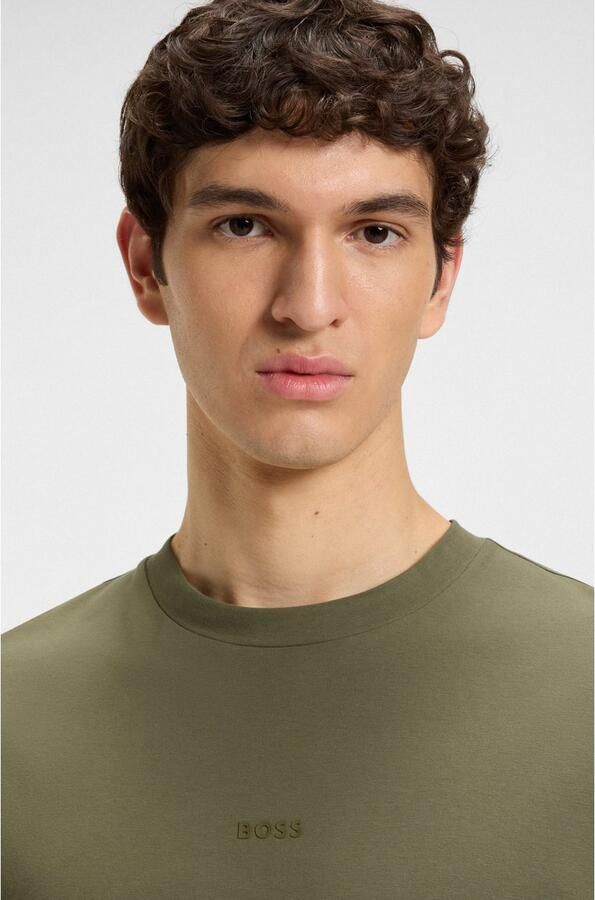 BOSS ORANGE Heren Polo's & T-shirts Tchup 10242929 01 Olijf - Foto 7