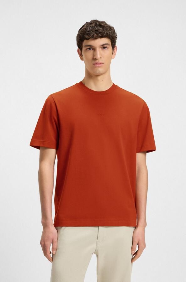 Boss Orange Relaxed fit T-shirt van katoenmix model 'TCHUP' - Foto 6