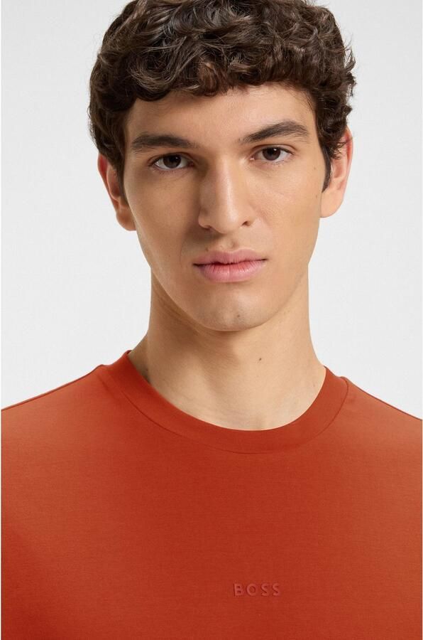 Boss Orange Relaxed fit T-shirt van katoenmix model 'TCHUP' - Foto 3