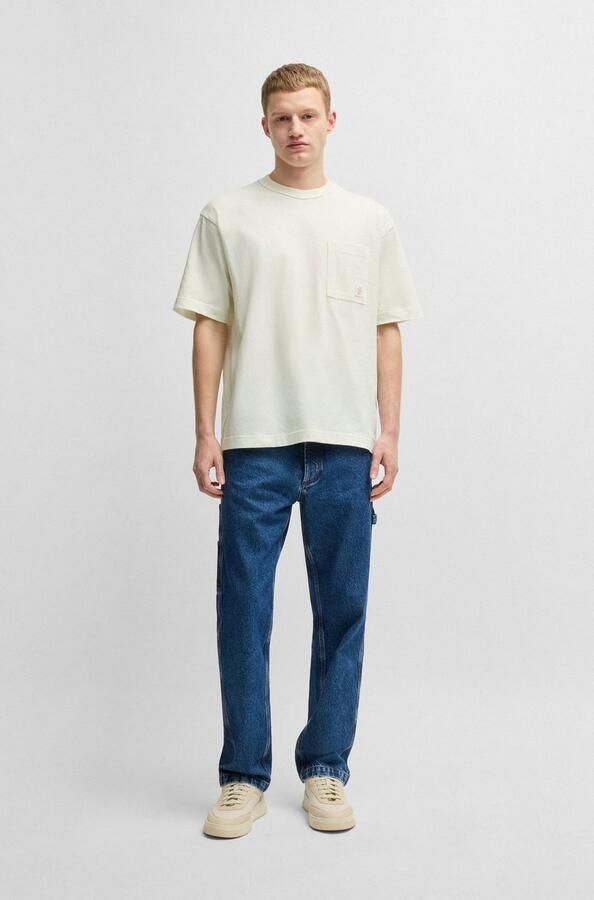 Boss Orange T-shirt Te cotton met logobadge - Foto 6