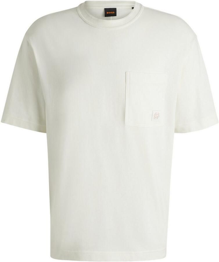 Boss Orange T-shirt Te cotton met logobadge - Foto 3