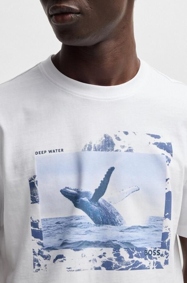 Boss Orange T-shirt Te Dunetrace met grote fotoprint - Foto 4