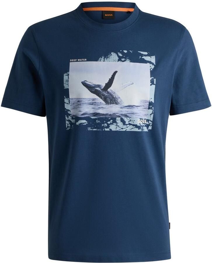 Boss Orange T-shirt Te Dunetrace met grote fotoprint - Foto 2