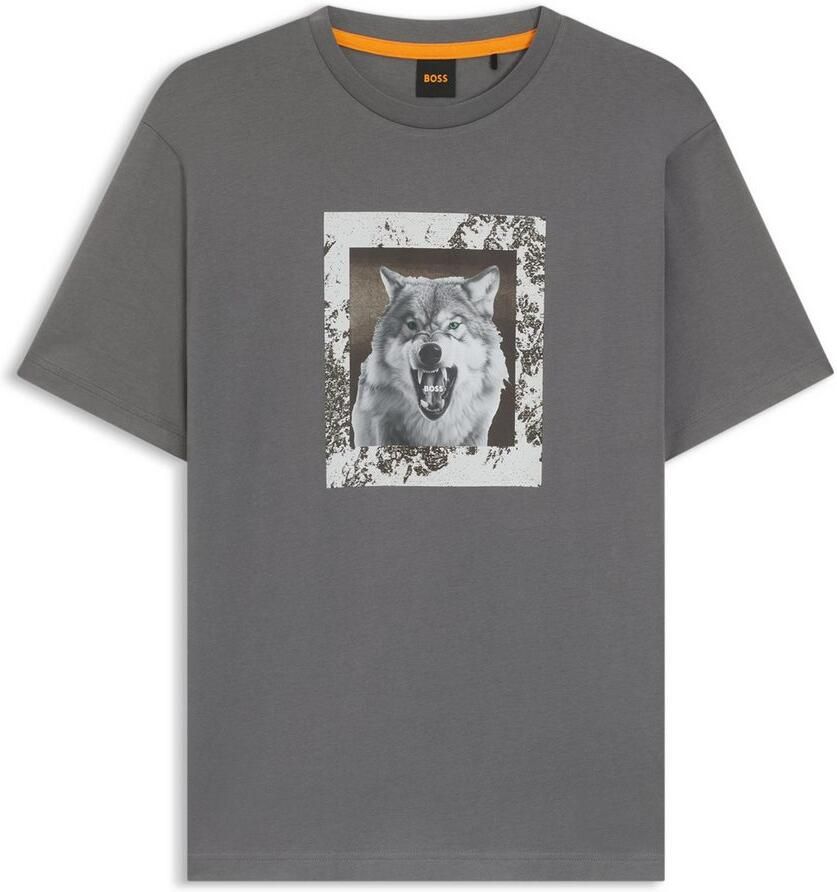 Boss Orange Regular fit T-shirt van katoenjersey model 'LUPO'