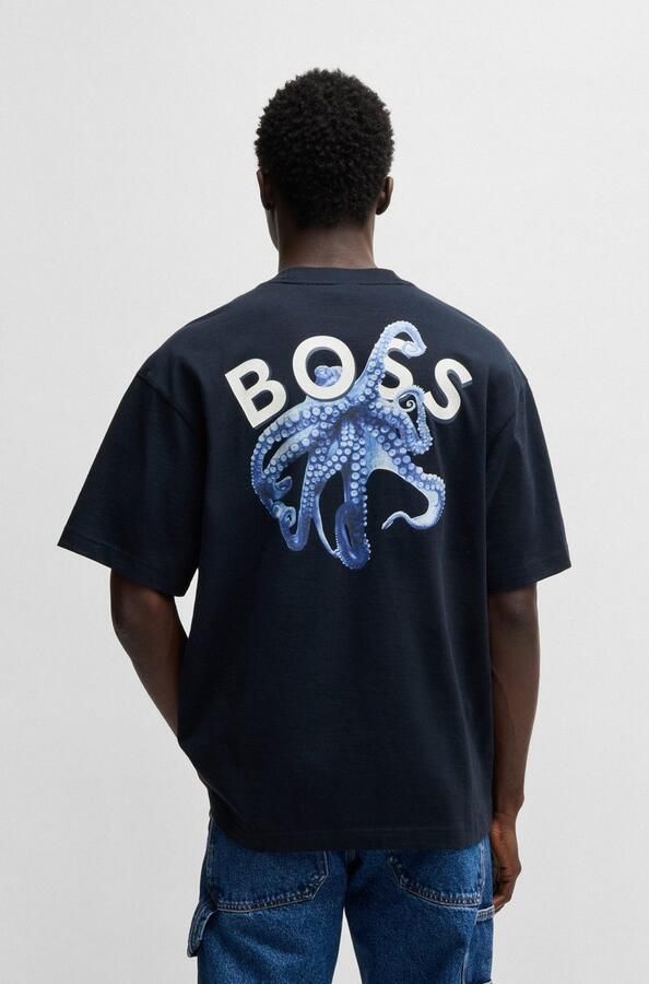 Boss Orange Oversized T-shirt met motiefprint model 'numbers' - Foto 4