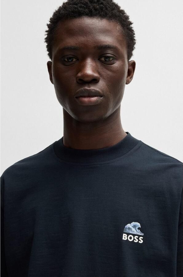 Boss Orange Oversized T-shirt met motiefprint model 'numbers' - Foto 3