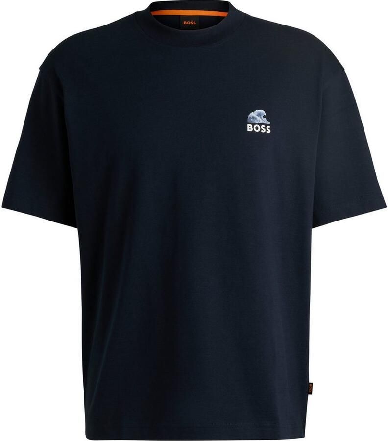 Boss Orange Oversized T-shirt met motiefprint model 'numbers'