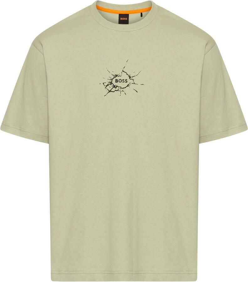 Boss Orange T-shirt Te voyage met coole logoprint