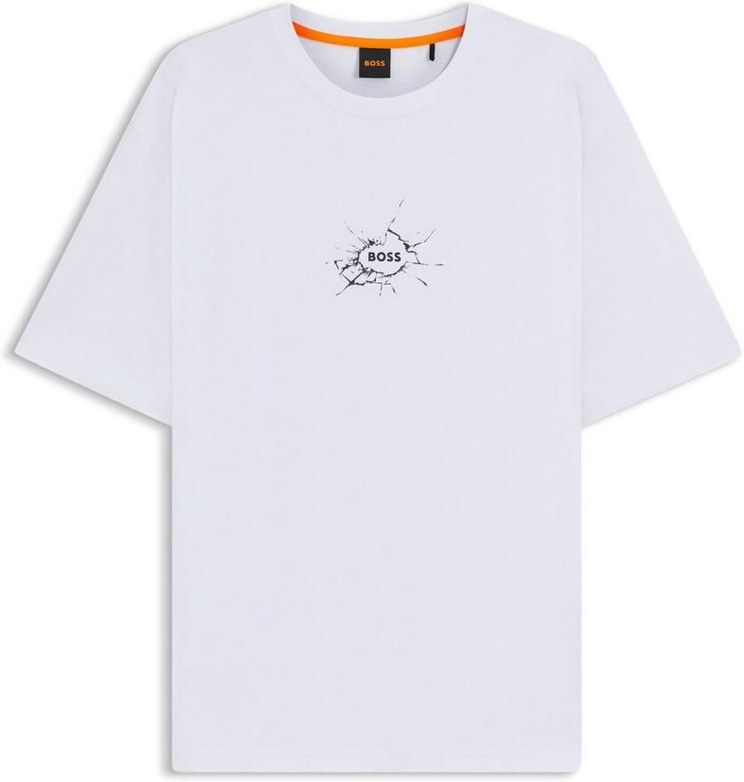 Boss Orange T-shirt Te voyage met coole logoprint