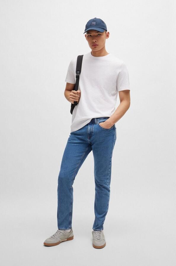 Boss Orange Regular fit T-shirt van gestructureerd katoen Model 'TEGOOD' - Foto 20