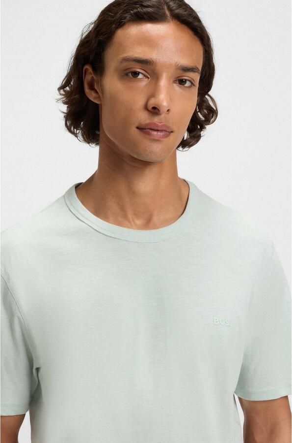 Boss Orange T-shirt met labelprint model 'Tegood' - Foto 7