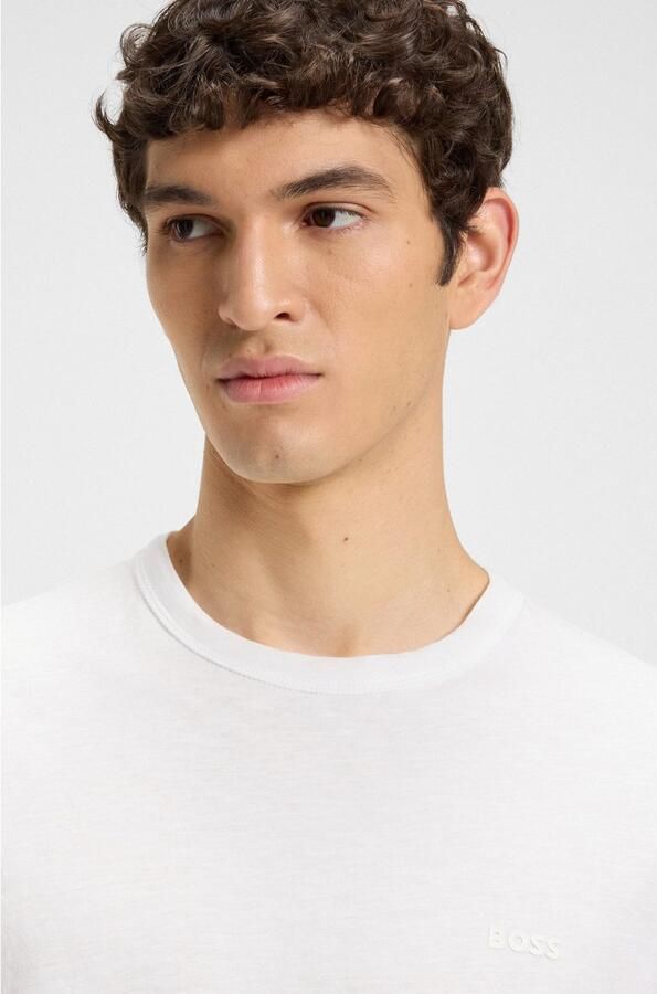 Boss Orange Regular fit T-shirt van gestructureerd katoen Model 'TEGOOD' - Foto 19
