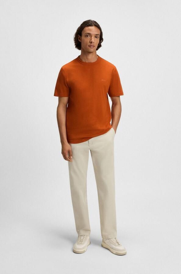 Boss Orange Regular fit T-shirt van puur katoen model 'TEGOOD' - Foto 5