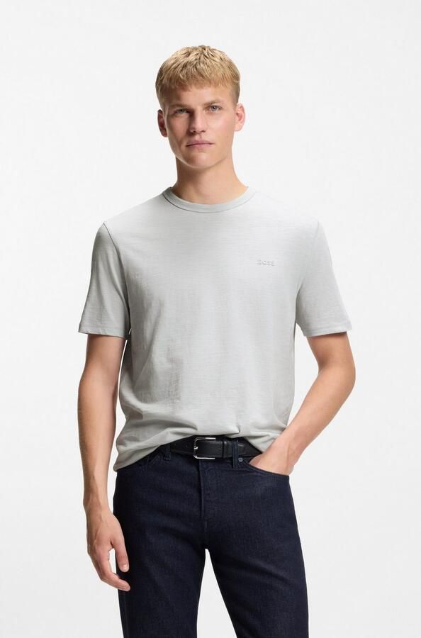Boss T-shirt Korte Mouw Tegood Basic T-Shirt Light Pastel Grey - Foto 6