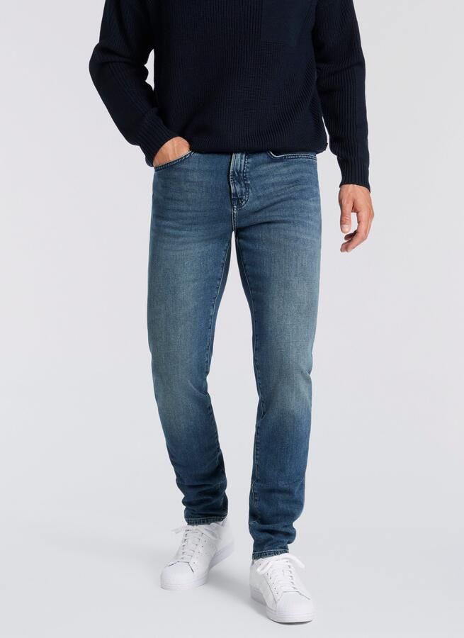 Hugo Boss Regular Fit Jeans 5-Pocket Stijl Taps toelopende pijp Medium blauw Blue Heren - Foto 8