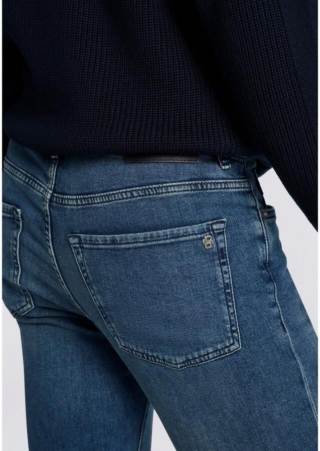 Hugo Boss Regular Fit Jeans 5-Pocket Stijl Taps toelopende pijp Medium blauw Blue Heren - Foto 10