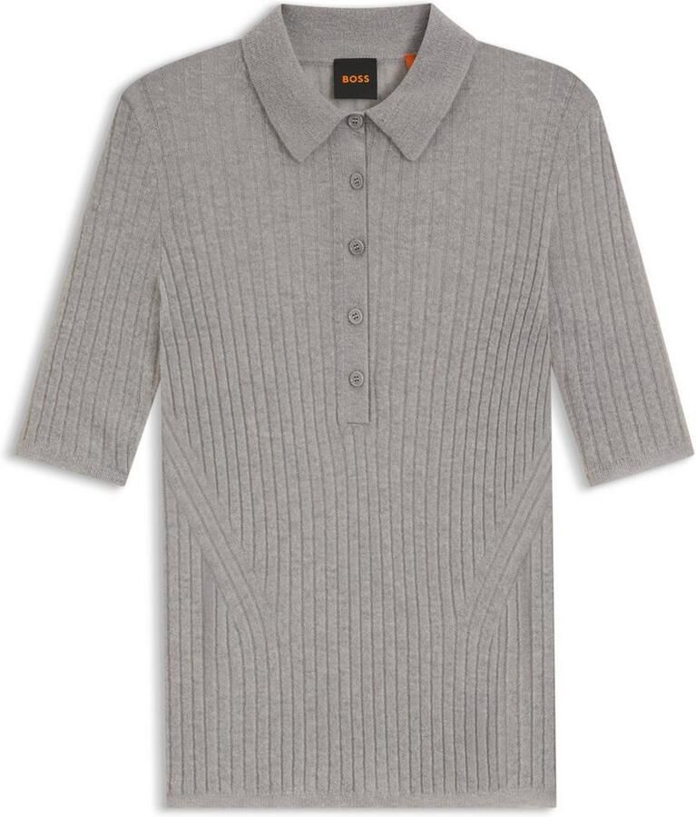 Boss Orange Trui met korte mouwen Fugano Premium Damesmode van hoogwaardige scheerwolmix - Foto 2