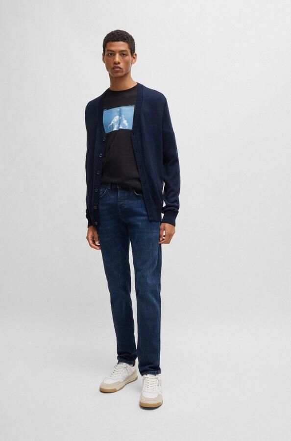 Hugo Boss Klassieke V-hals Cardigan Blue Heren - Foto 5