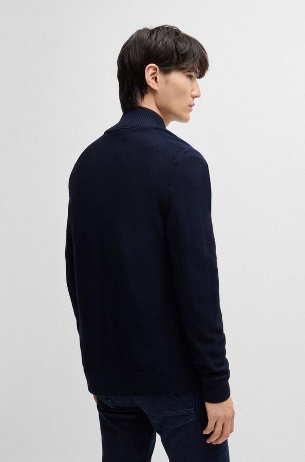 Boss Orange Donkerblauwe Avac_fz Vest met Regular Fit Blue Heren - Foto 12