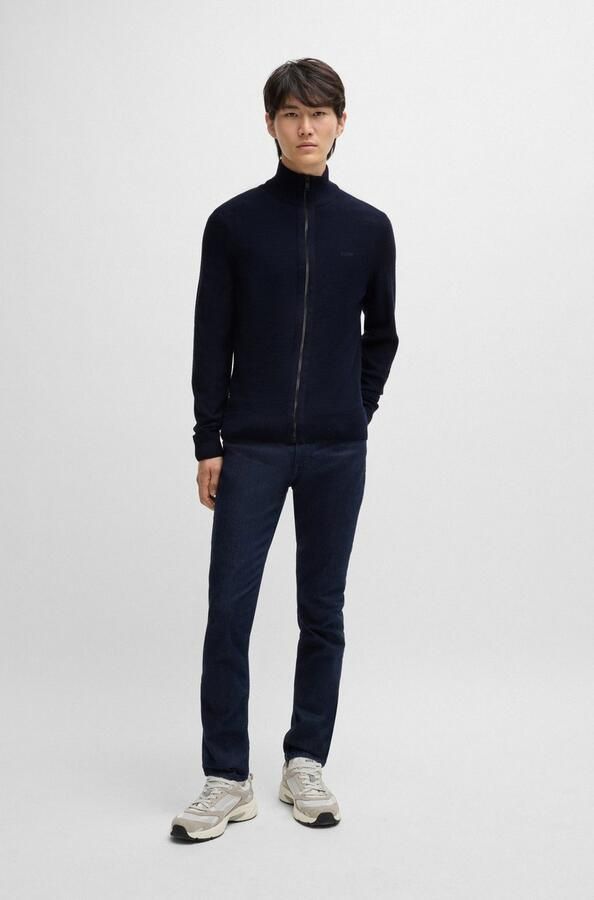 Boss Orange Donkerblauwe Avac_fz Vest met Regular Fit Blue Heren - Foto 13