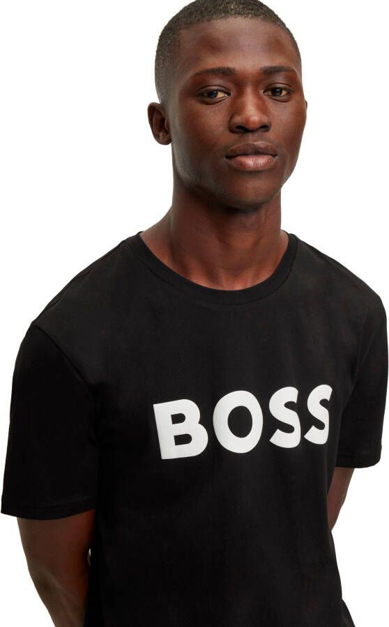 Boss Orange T-shirt Thinking 1 met logoprint (1-delig)